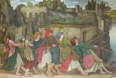 De vrouwen van Sorrento door John Roddam Spencer Stanhope